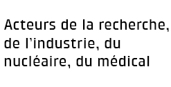 acteurs recherche industrie medical
